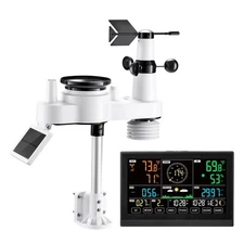 7-in-1 Wi-Fi Weather Station with APP, 7.5-Inch VA Display, Wireless Solar Power