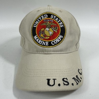 USMC Marine Corps Hat Logo Khaki Cover EGA US Official United States Licensed