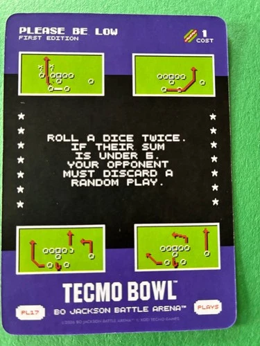 Bo Jackson Battle Arena TECMO BOWL #PL-17- PLEASE BE LOW SSP
