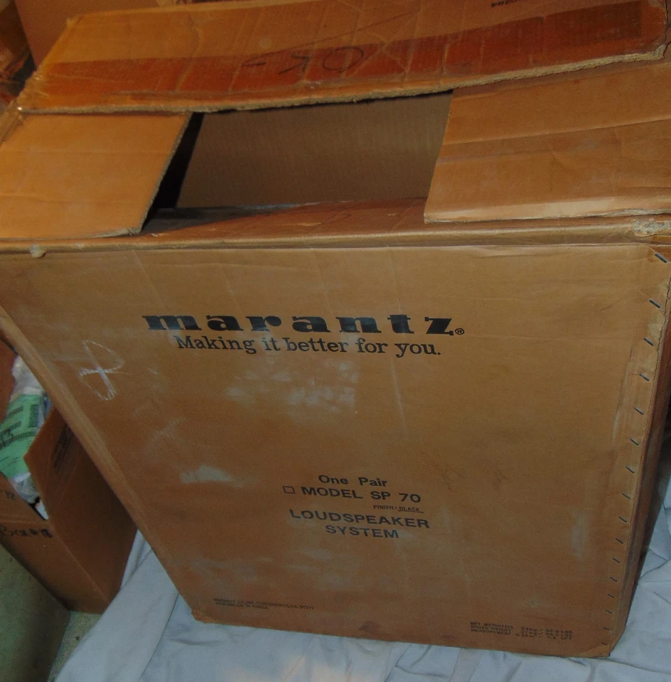 NUEVO EN CAJA PAR DE ALTAVOCES MARANTZ EMPAREJADO SISTEMA MODELO SP 70 AUDIÓFILO VINTAGE Foto 3 de 4