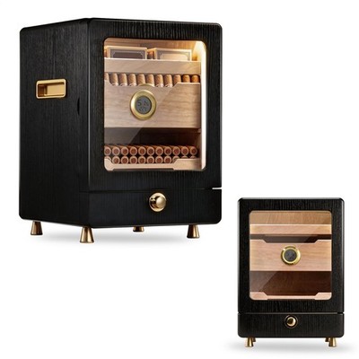 Cigar Humidor Cabinet, Electric Thermostatic LED Cigar Humidor for 100-150 Cigar