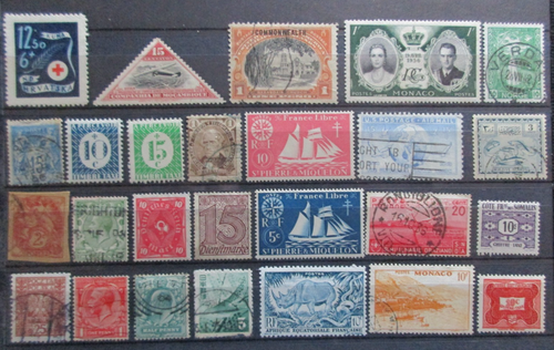 Timbres classiques, ob ou neuf, anciens ou surchargés tous états tous pays MK144