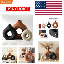 Ceramic Vase Home Table Decor - Flower Vases Set of 3 Small Living Room...
