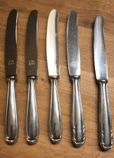 5x FSM Modell 2200 Speisemesser Tafelmesser WMF Messer versilbert 23,5 cm