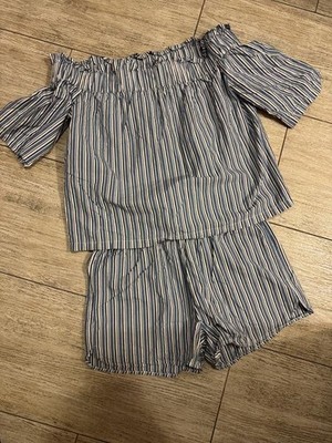 Women Ganni Suit Navy Cotton 40 / L / 48