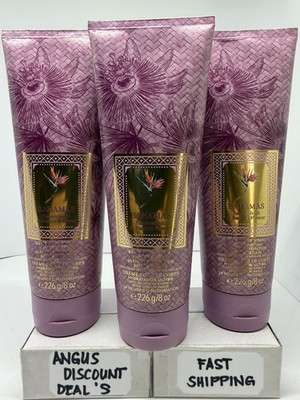 Bath &BodyWorks3PCS BAHAMAS Passionfruit & Banana Flower Hydration BodyCream 8oz