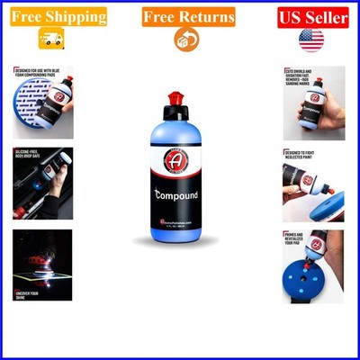 Adam's 12oz Paint Correcting Compound - Heavy-Cut, Silicone-Free, Body Shop Safe