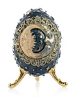 Keren Kopal moon and stars Egg Trinket Box Decorated with  Austrian Crystals