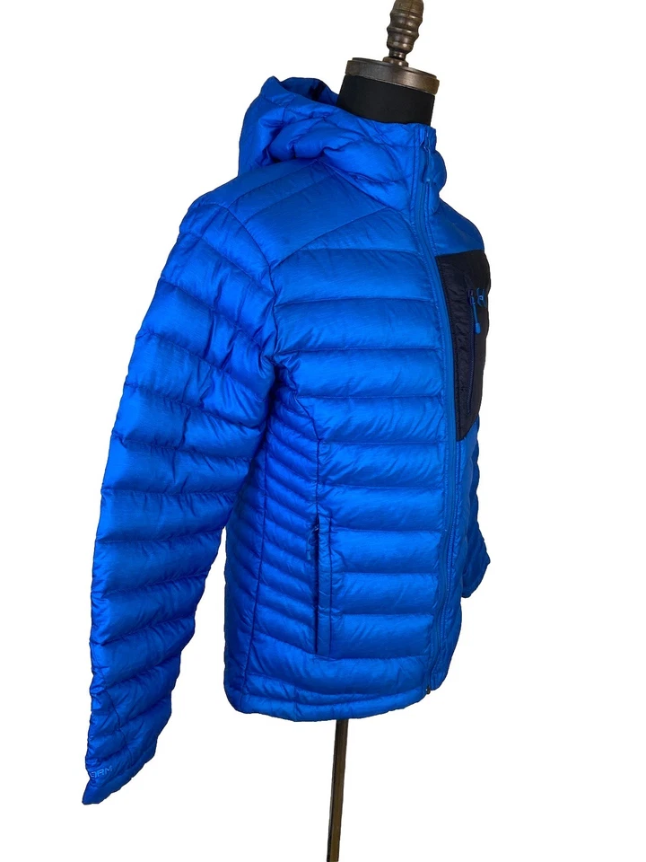 Jaqueta masculina Under Armour ISO com capuz azul média acolchoada Quantum Pertex - Imagem 3 de 4