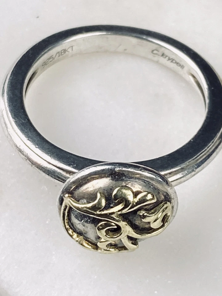 Anillo Charles Krypell Ivy Encaje Plata de Ley 925 Oro 18k Foto 4 de 4