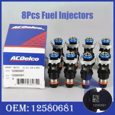 8x Genuine ACDelco 12580681 Fuel Injector 217-1621 2004-10 Chevy GMC 5.3/6.0/6.2