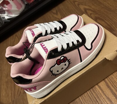 Hello Kitty by Sanrio Women's Pink Casual Court Sneakers, Size 7
