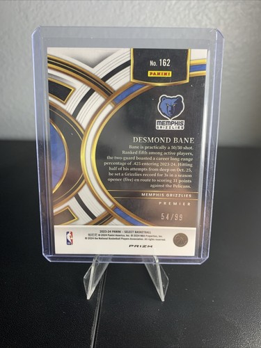 Desmond Bane 2023-24 Panini Select Basketball #d /99 Premier Purple Ice Prizm SP - Picture 2 of 2
