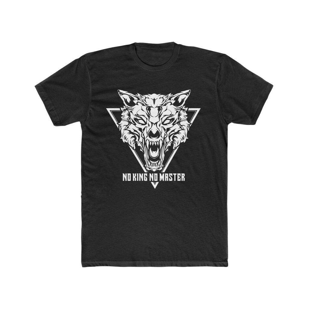 Lone Wolf Skull Beast Tee No King No Master Dark Design Tshirt-image