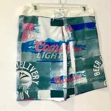 Coors Light Beer Swim Trunks Men's Size XL Shorts  Multicolor Logo Print Comfort