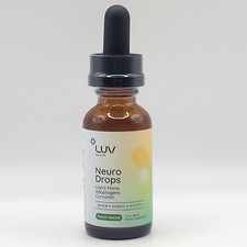 LUV Health NEURO DROPS Adaptogenic Mushroom  Curcumin PEACH NECTOR 1oz/30 serv