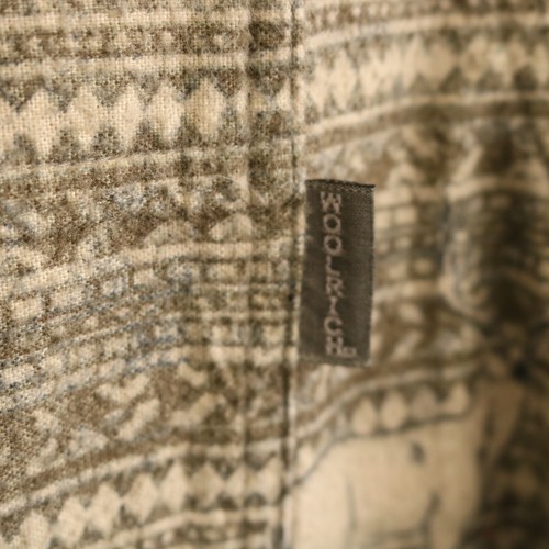 Woolrich Flannel Shirt Mens Large Green Long Sleeve Hunting Outdoors RETRO - Picture 6 of 13