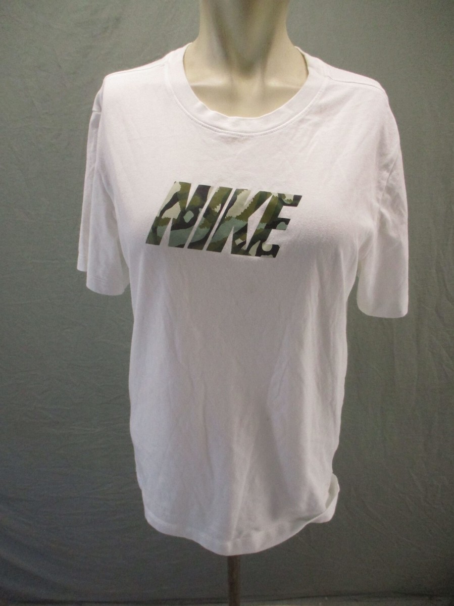NIKE - NIKE Dri-FIT メンズSサイズ NIKE DRI-FIT Size S Mens White Cotton Blend Short Sleeve