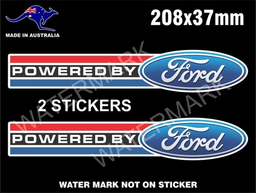 POWERED BY FORD STICKERS DECALS RACING FOR TOOLBOX MANCAVE BEER FRIDGE ETC
