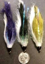 (2) DOLLY LLAMA FLIES. PICK COLOR. ARTICULATED STREAMERS. ALASKA, TROUT, BASS.  
