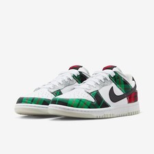 Youth Brand New Nike Dunk Low 'Tartan Plaid' Sneakers DV8919 100