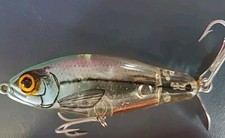 HTF Discontinued Bomber RIP SHAD •Transparent Blue Head • Screw Tail • RARE!!