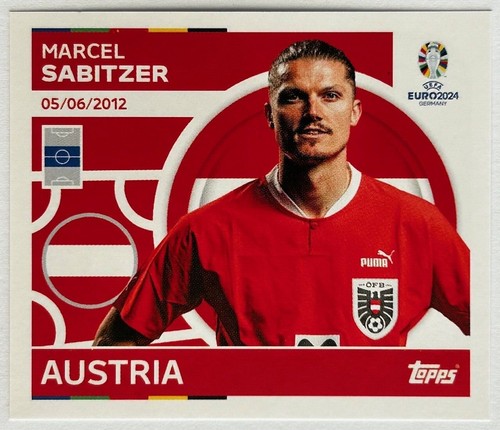 Topps UEFA EURO 2024 Sticker Collection - AUSTRIA Stickers (inc AUT 1-21) - Picture 7 of 12