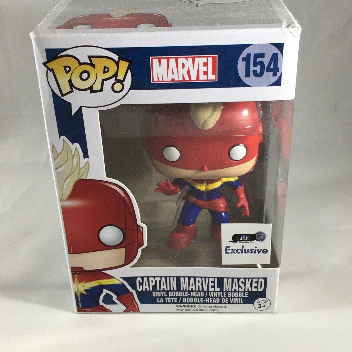 FUNKO Pop! Captain Marvel Masked #154 Vinyl Figure GTS Exclusive