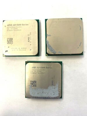Lot of 3 AMD A8 Series A8-5600 AD560KW0A44HJ 3.60GHz Socket FM2 Processor