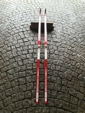 Langlauf Ski 🎿 205 Germina Salomon SNS Set 2,05m skating rot Stöcke Langlaufski