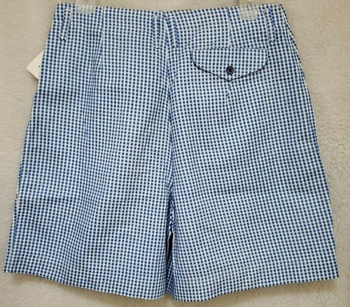 Basic Editions Juniors Womens Shorts Size 15/16 Blue White Plaid NEW - Picture 16 of 24