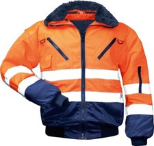 Norway Warnschutzjacke 4in1 Arbeitsjacke Winterjacke Pilotenjacke Warnjacke gelb