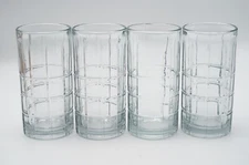 Anchor Hocking Tartan Manchester Clear 6" Flat Iced Tea Glasses Set of 4