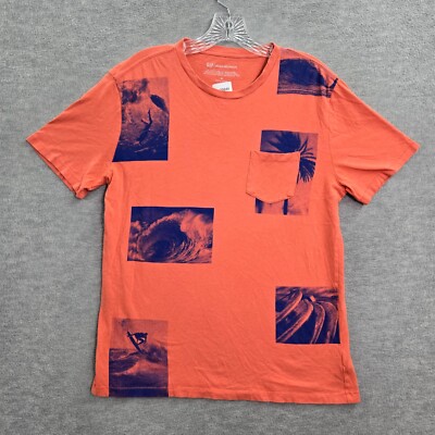 Gap x Brian Bielmann Men Shirt Medium Orange Surf Exclusive Artist Partnership
