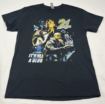 Drake x 21 Savage Its All A Blur Tour Merch Album Unisex Adult M T-shirt