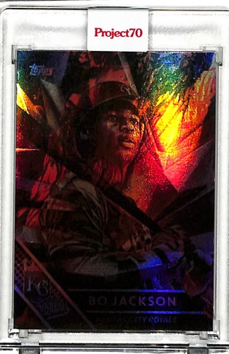 2021 TOPPS PROJECT 70 #674 - BO JACKSON BY MIKAEL B. -  RAINBOW FOIL 59/70