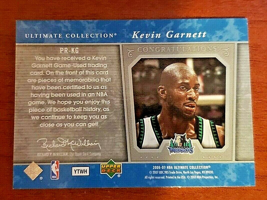 Kevin Garnett Ultimate Collection Premium Swatches SN 9/75  