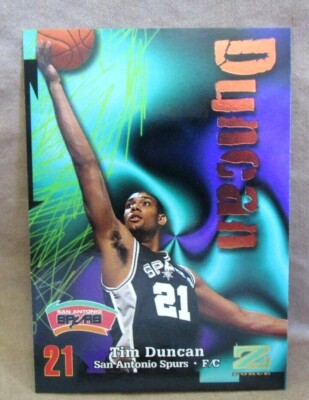 Tim Duncan RC 1997-98 Skybox Z Force Rookie Card#114!Spurs F RC
