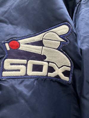Vintage 80s Chicago White Sox Satin Starter Jacket Size XL