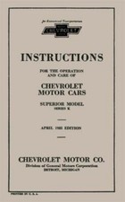 1925 Chevrolet Superior Series K Owners Manual