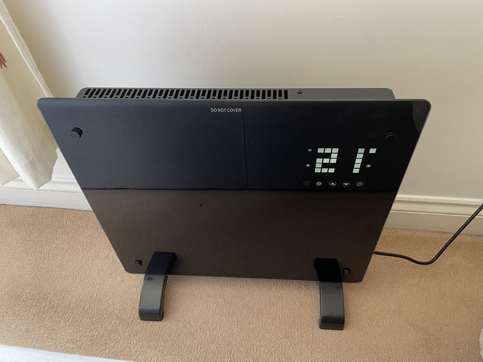 Devola Wifi Enabled Smart Electric Glass Panel Heater 1000W | Alexa, Tuya  App | eBay