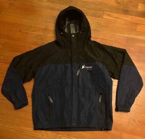 Frogg Toggs Outerwear Blue & Black Rain Jacket w/ Hood (Men’s M)