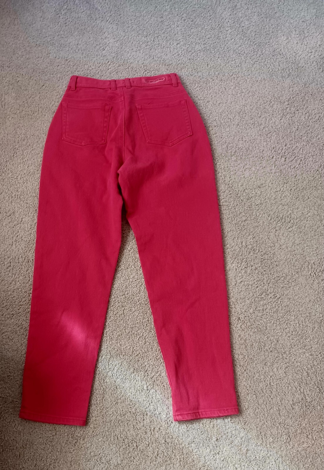 Gloria Vanderbilt Red High Waist Tapered Denim Jeans Size 8