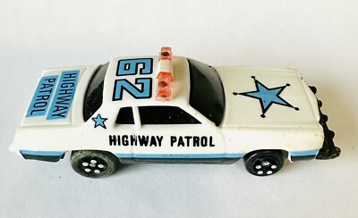 VTG 1980 Kidco Burnin Key White Dodge Monaco Highway Patrol Car #62