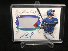 NOMAR MAZARA 2018 PANINI FLAWLESS 3 CLR PATCH ON CARD AUTO #D 10/15