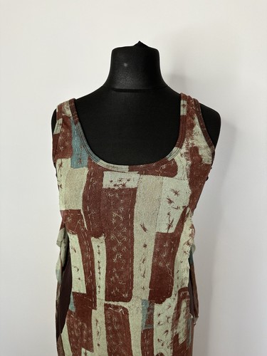 Le Gatte Jeans Women Mesh Lined Maxi Side Cut Out Dress Size V - Picture 3 of 10
