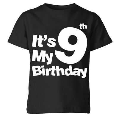 It's My 9th Birthday Boys Kids T Shirt Birthday Years Old Gift Present