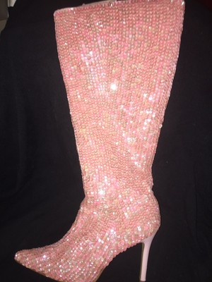 pink stiletto boots