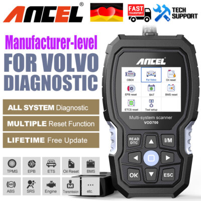ANCEL VOD700 Diagnosewerkzeug OBD2 Scanner alle Systeme BMS ABS EPB für Volvo