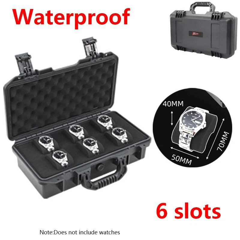 Waterproof Watch Case 6 15 Slot Abs Plastic Portable Store Tool